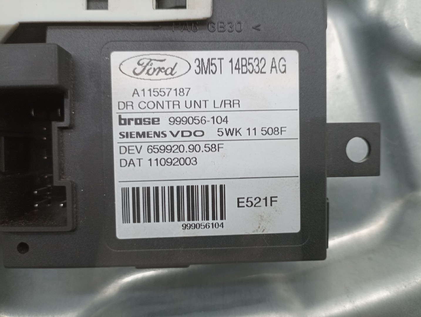 Mecanismo do vidro trás esquerdo FORD C-MAX (DM2) | 07 - 10 Imagem-4