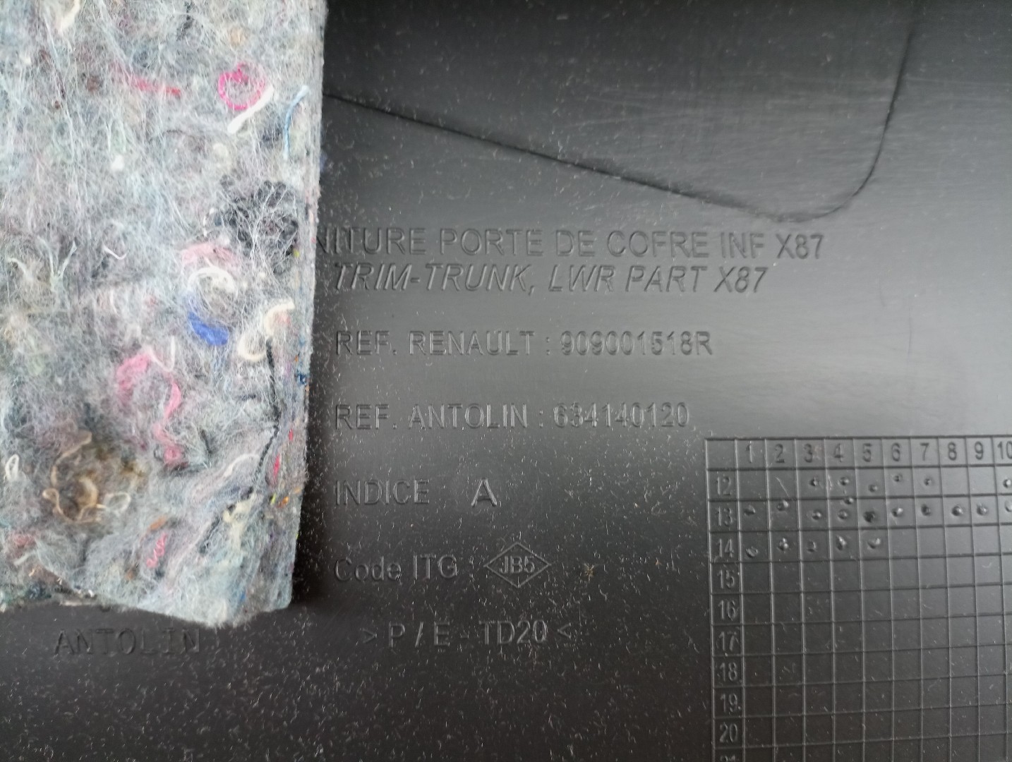 Forra de mala RENAULT CAPTUR I (J5_, H5_) | 13 -  Imagem-4
