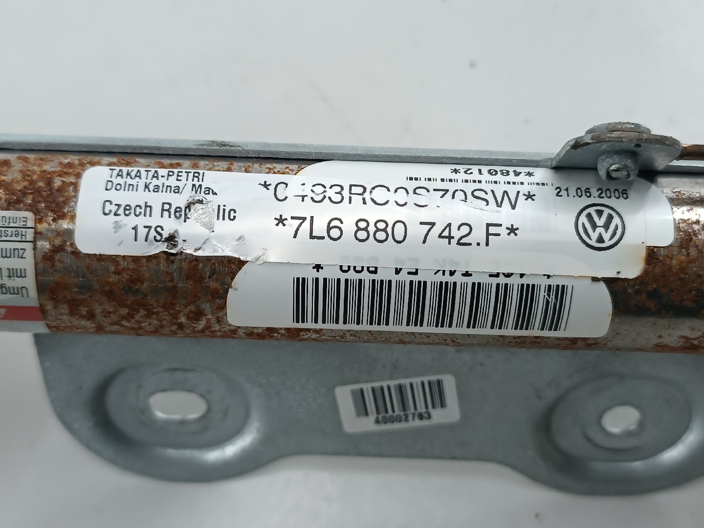 Cortina de airbag direita VOLKSWAGEN TOUAREG (7LA, 7L6, 7L7) | 02 - 13 Imagem-1