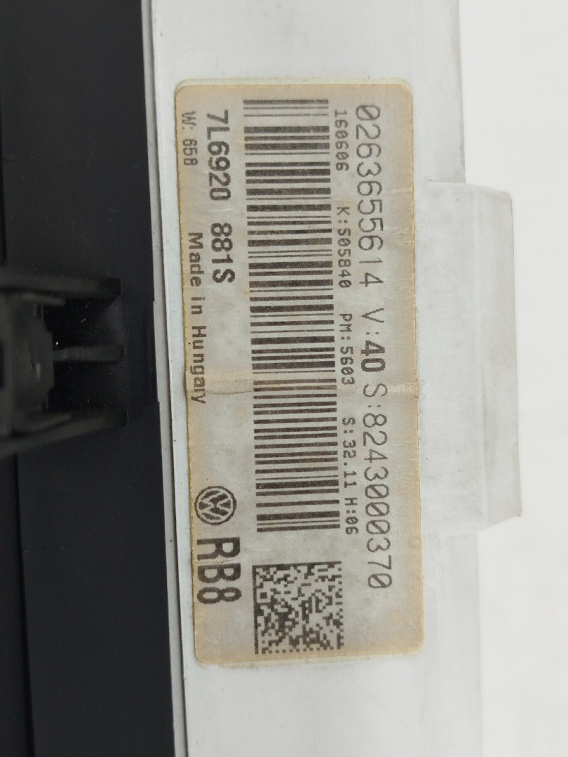 Quadrante VOLKSWAGEN TOUAREG (7LA, 7L6, 7L7) | 02 - 13 Imagem-2