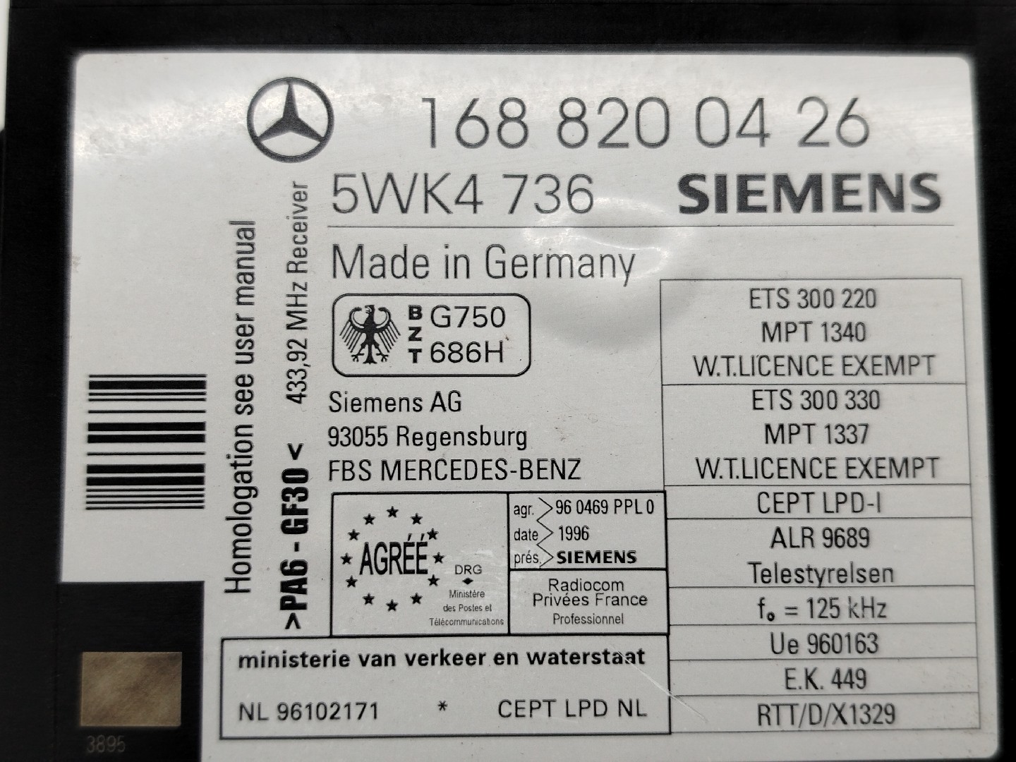 Centralina de Ignição MERCEDES-BENZ A-CLASS (W168) | 97 - 05 Imagem-1
