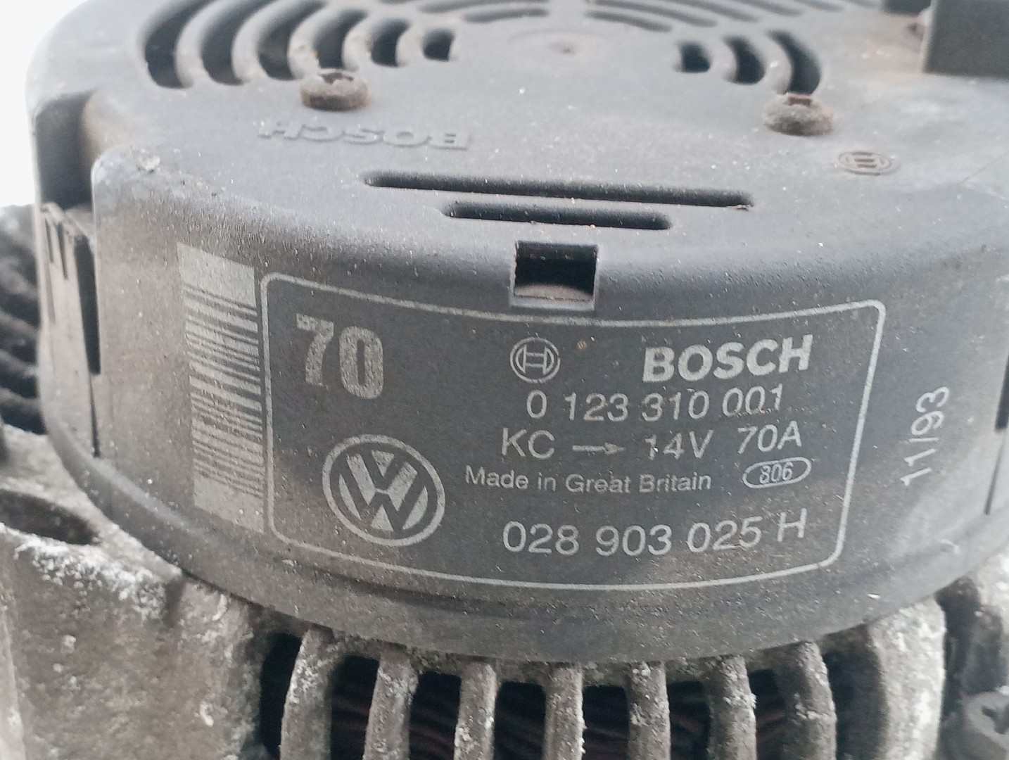 Alternator VOLKSWAGEN GOLF III (1H1) | 91 - 98 Imagem-1