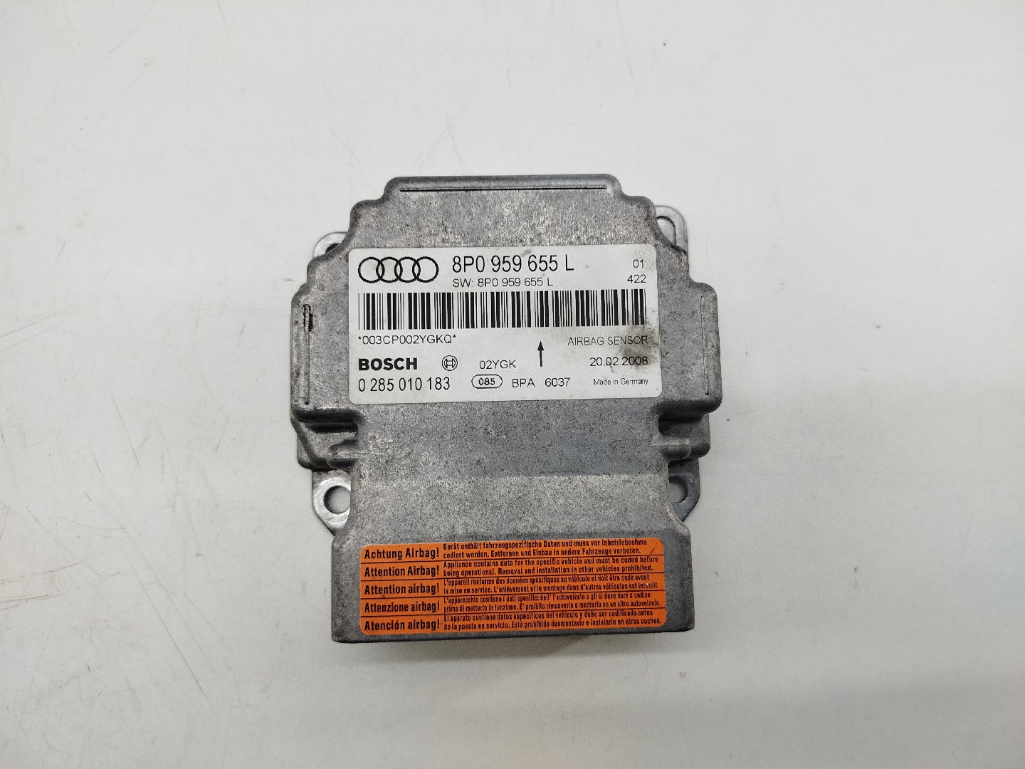 Centralina des coussins gonflables AUDI A3 Sportback (8PA) | 04 - 15