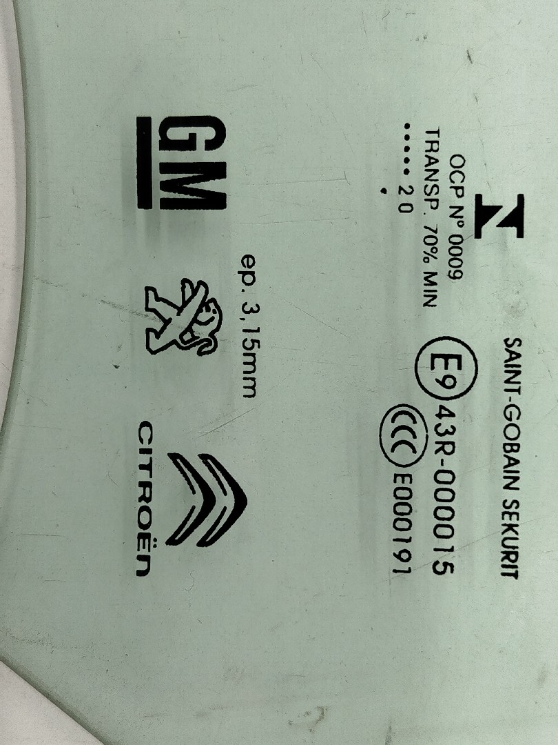 Vidro de Porta Frente Direito PEUGEOT PARTNER Caixa (K9) | 18 -  Imagem-1