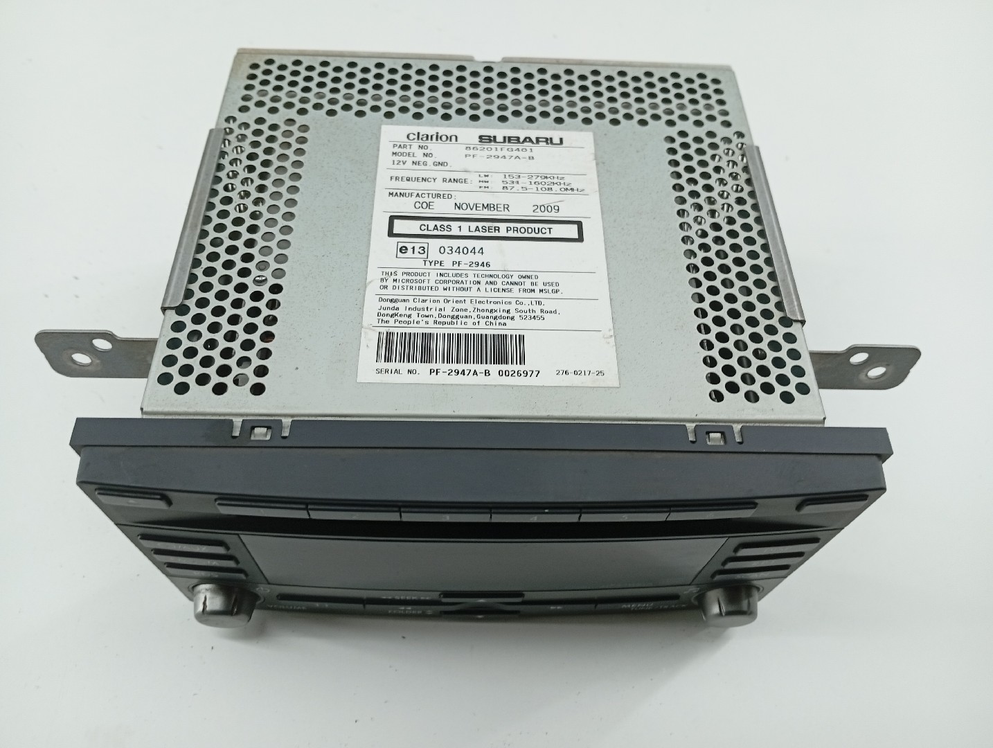 Auto-Rádio SUBARU IMPREZA três volumes (GJ_) | 11 - 