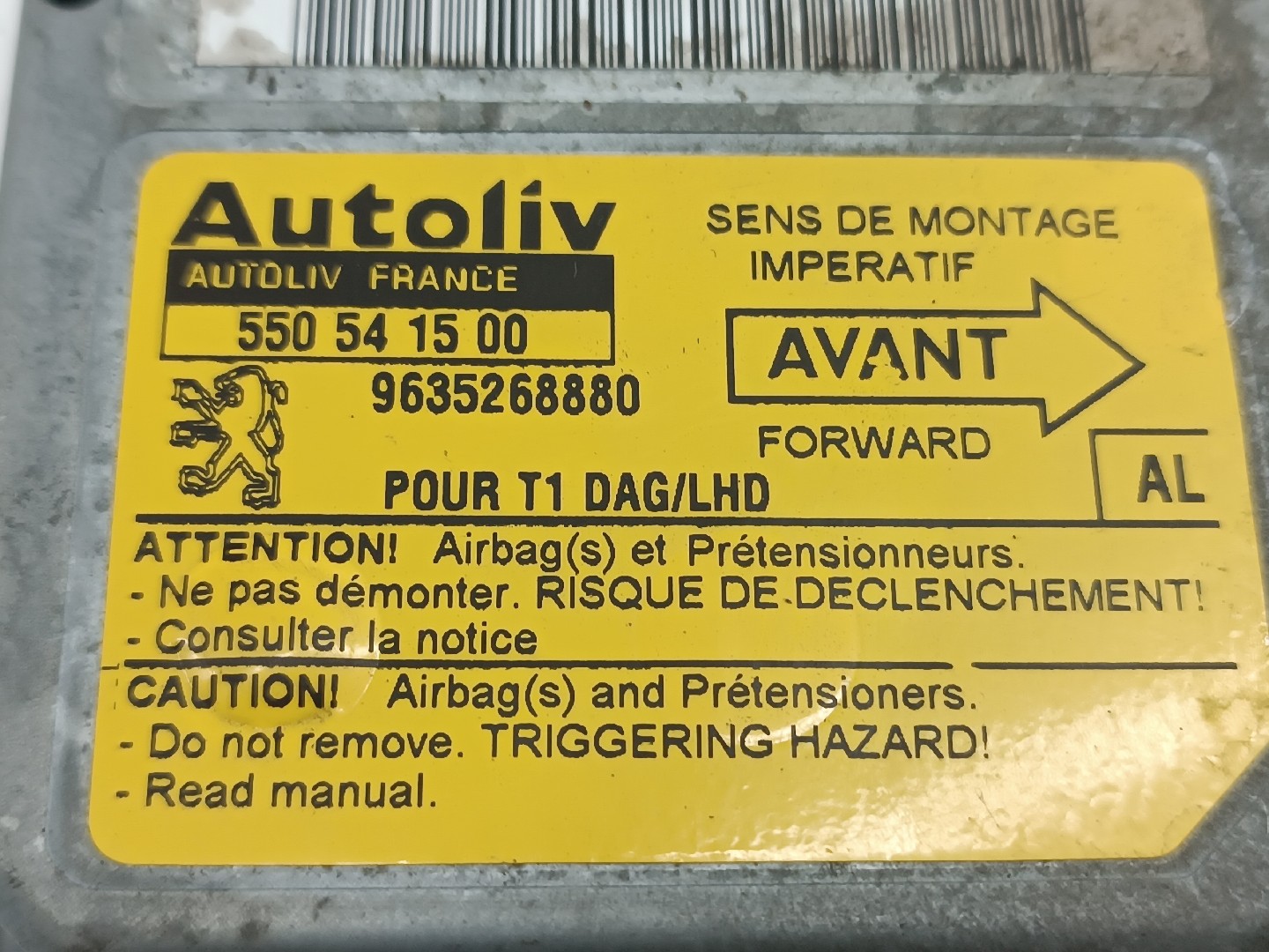 Modulo Airbag PEUGEOT 206 Hatchback (2A/C) | 98 - 12 Imagem-2