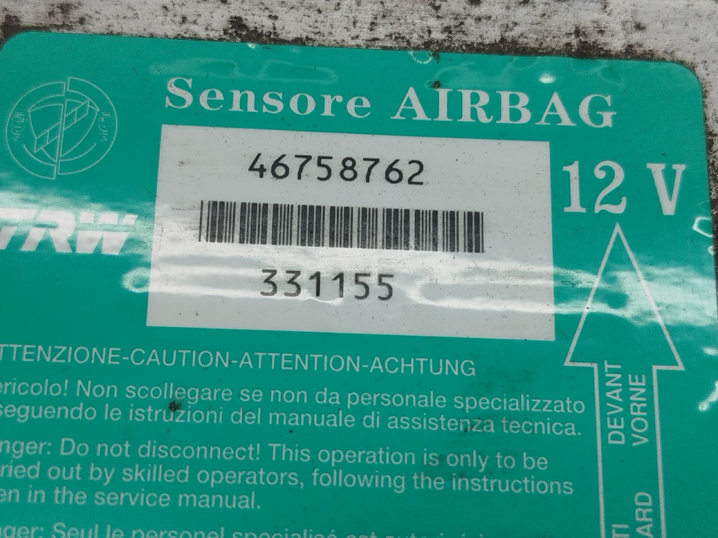 Airbag Module FIAT PUNTO (188_) | 99 - 12 Imagem-1
