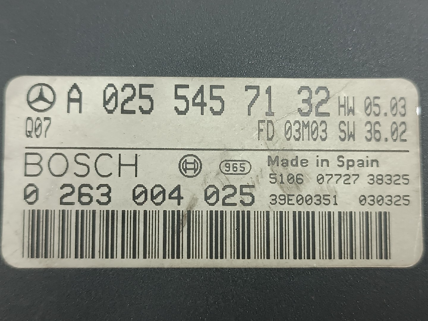 Módulo de estacionamento MERCEDES-BENZ E-CLASS T-Model (S211) | 03 - 09 Imagem-2