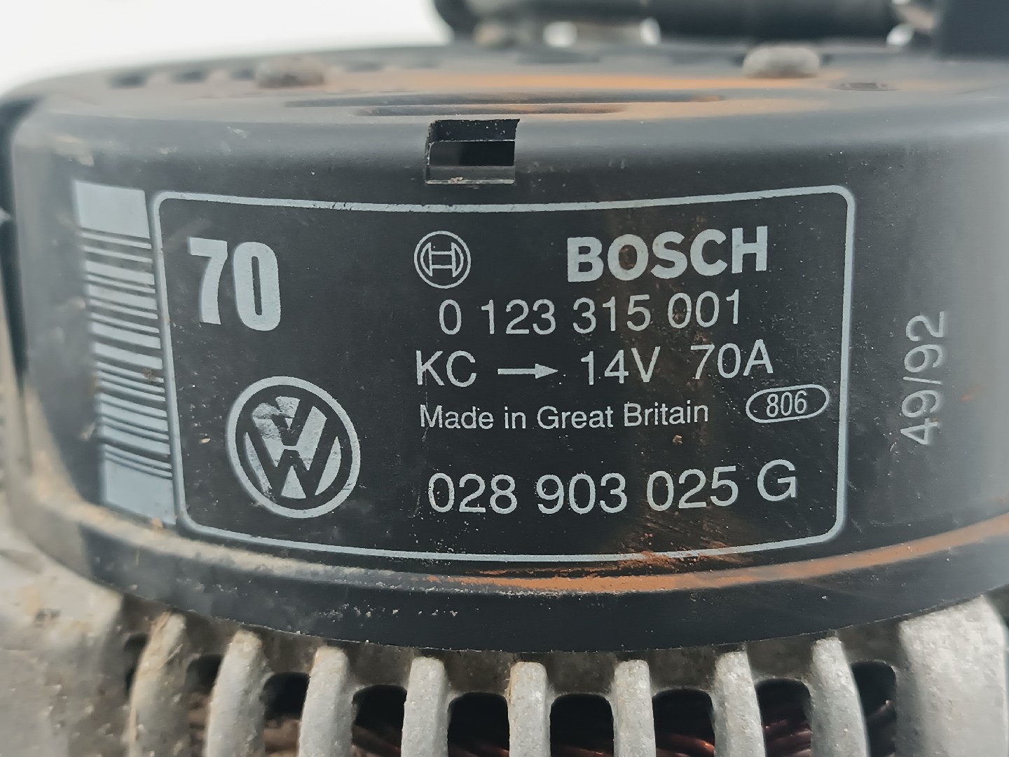 Alternador VOLKSWAGEN VENTO (1H2) | 91 - 98 Imagem-2
