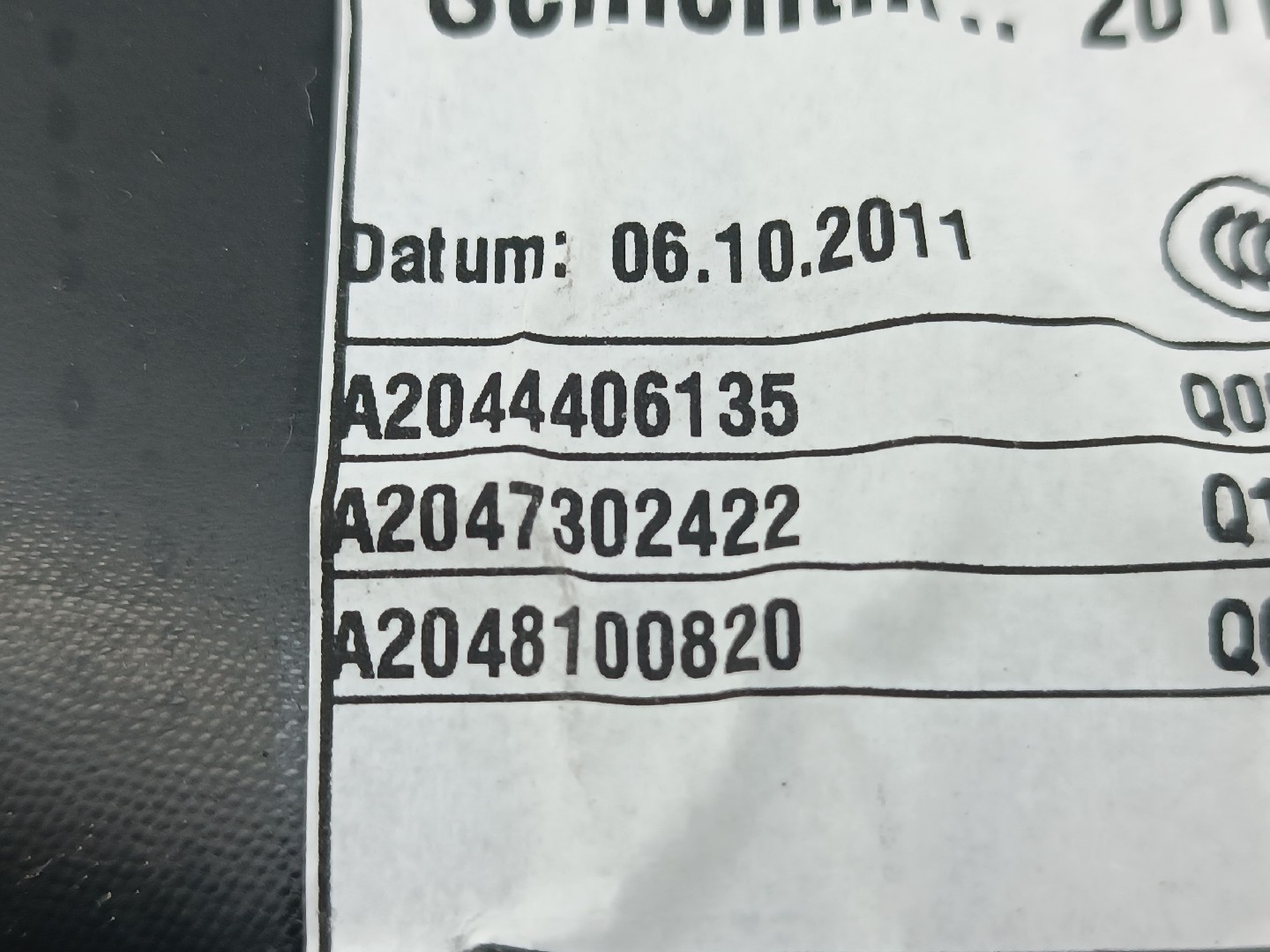Quartela de porta trás direita MERCEDES-BENZ C-CLASS (W204) | 07 - 15 Imagem-2