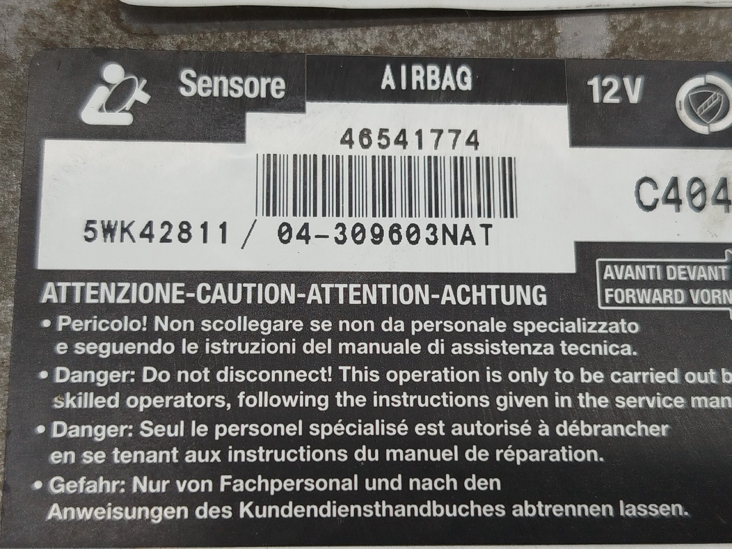 Airbag Module FIAT BRAVA (182_) | 95 - 03 Imagem-1