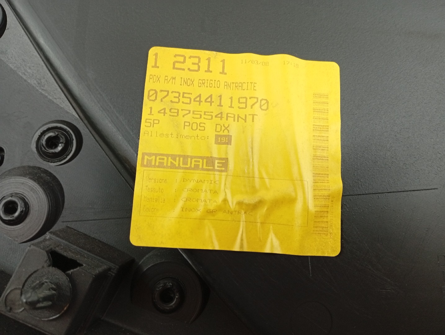 Quartela de porta trás direita FIAT BRAVO II (198_) | 06 -  Imagem-1