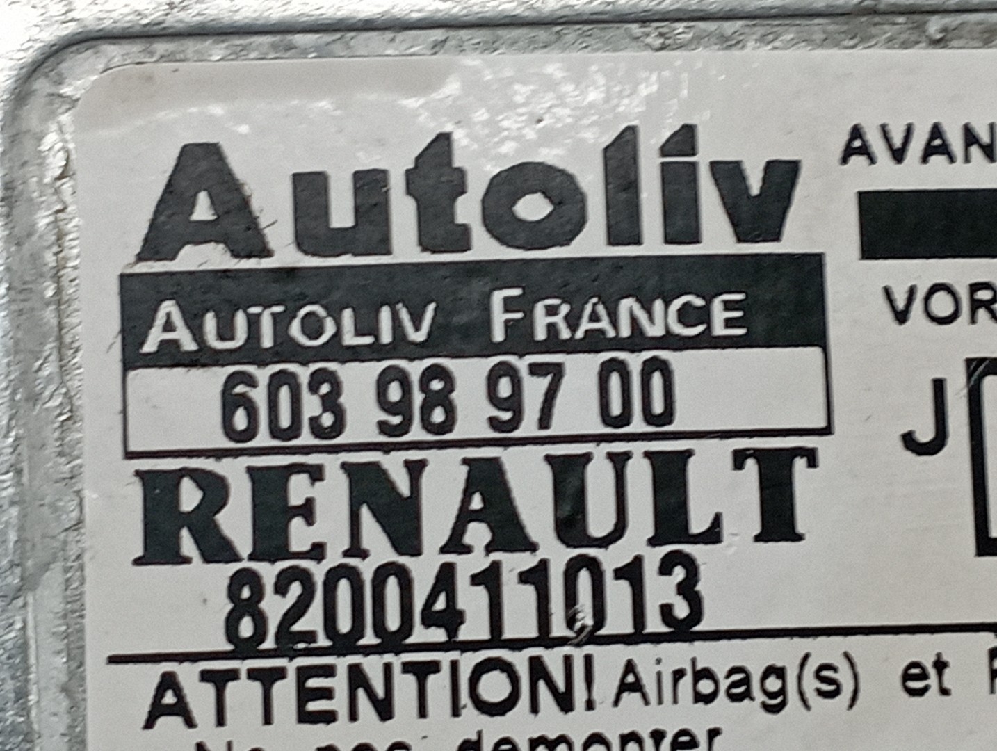 Centralina de Airbag RENAULT GRAND SCÉNIC II (JM0/1_) | 04 - 09 Imagem-3