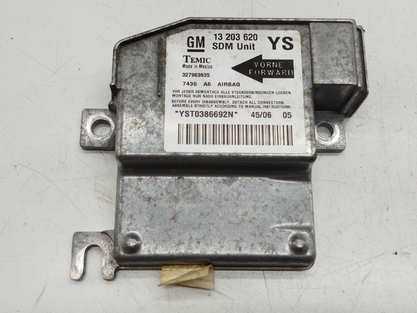Centralina de Airbag OPEL MERIVA A Veículo multiuso (X03) | 03 - 10
