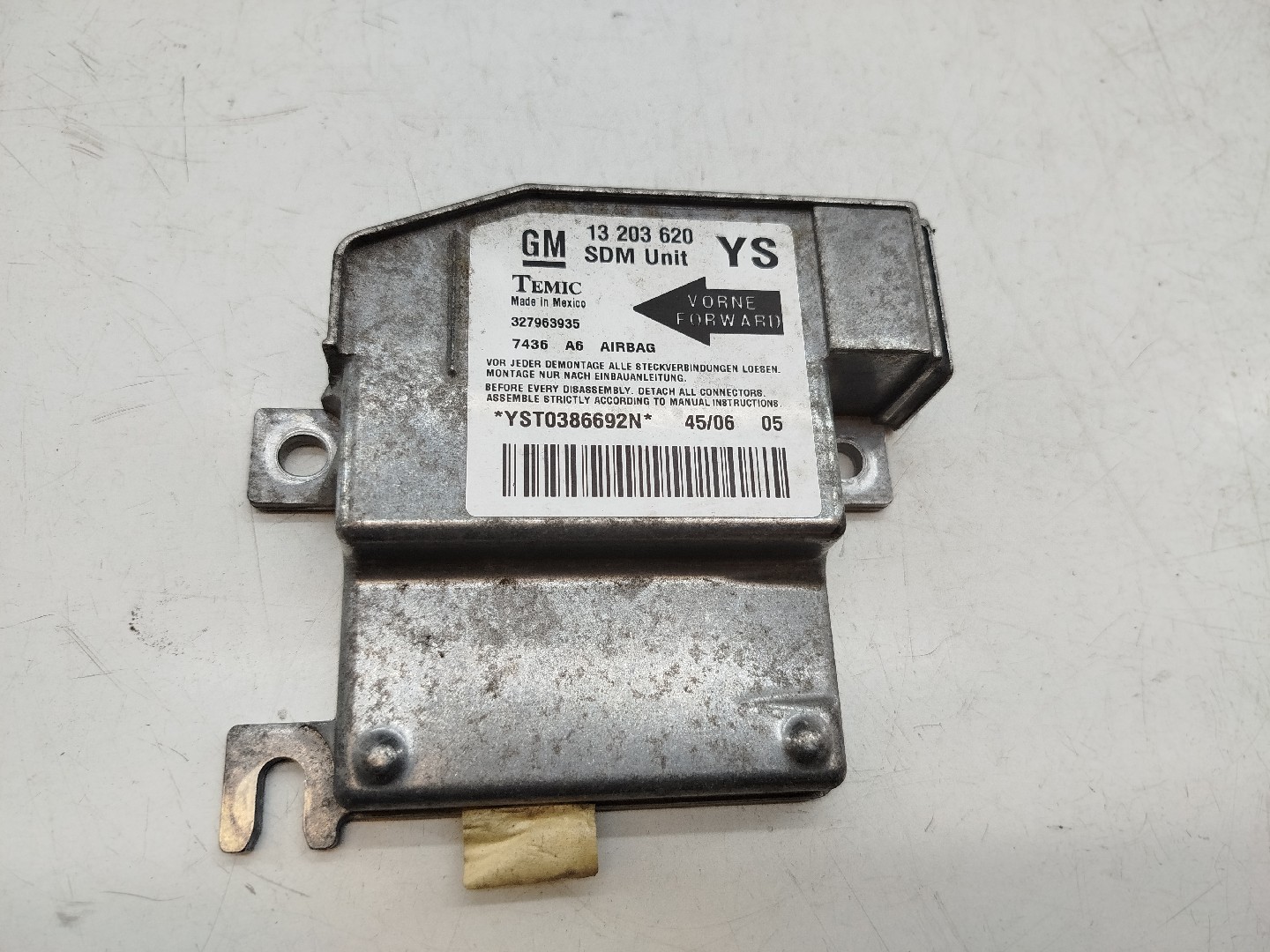 Centralina des coussins gonflables OPEL MERIVA A Veículo multiuso (X03) | 03 - 10 Imagem-4