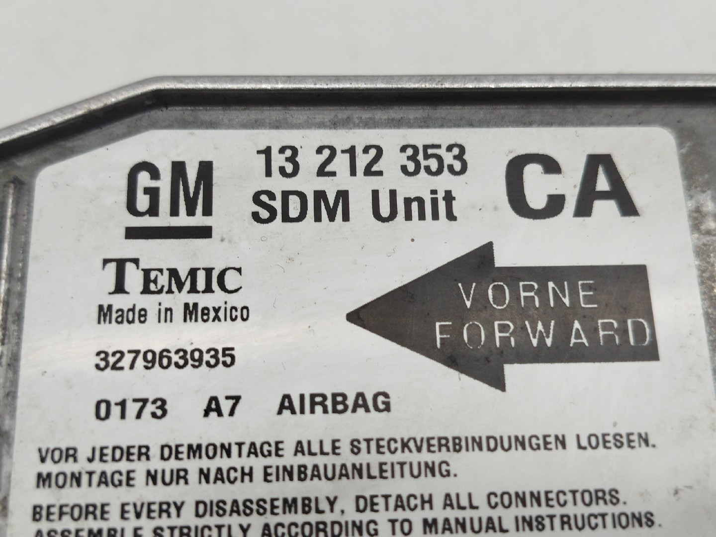 Centralina des coussins gonflables OPEL CORSA C (X01) | 00 - 09 Imagem-1