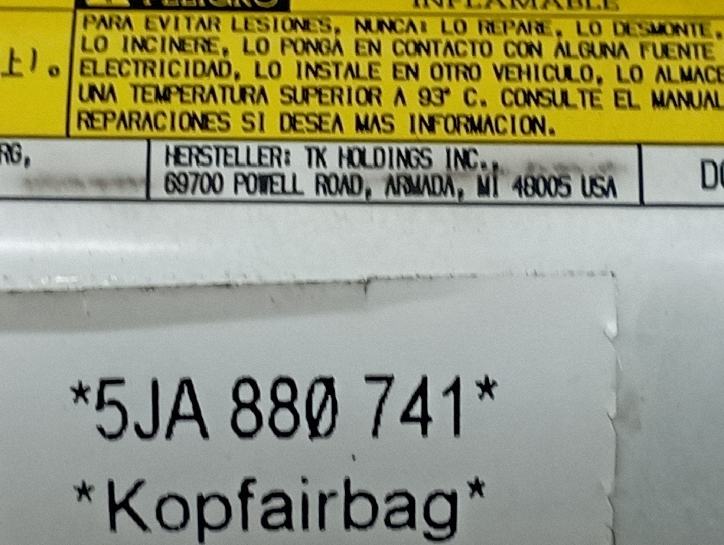 Airbag de cortina direito esquerdo SEAT TOLEDO IV (KG3) | 12 - 19 Imagem-2