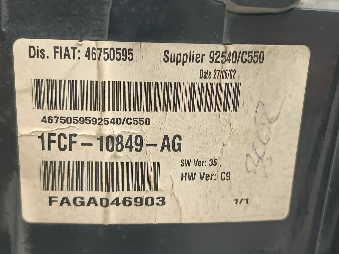 Quadrante FIAT STILO (192_) | 01 - 10 Imagem-1