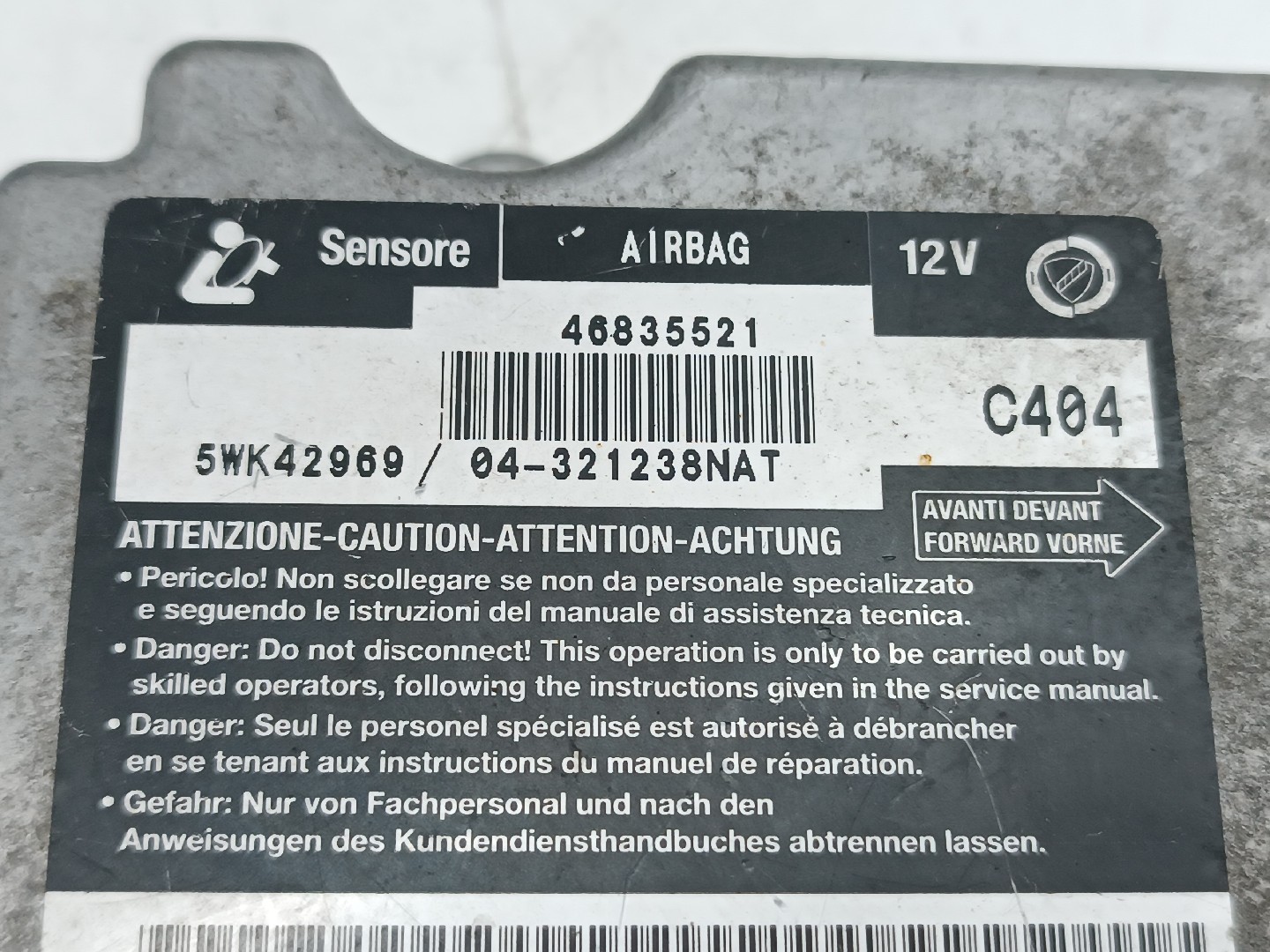 Centralina de Airbag FIAT STILO (192_) | 01 - 10 Imagem-1