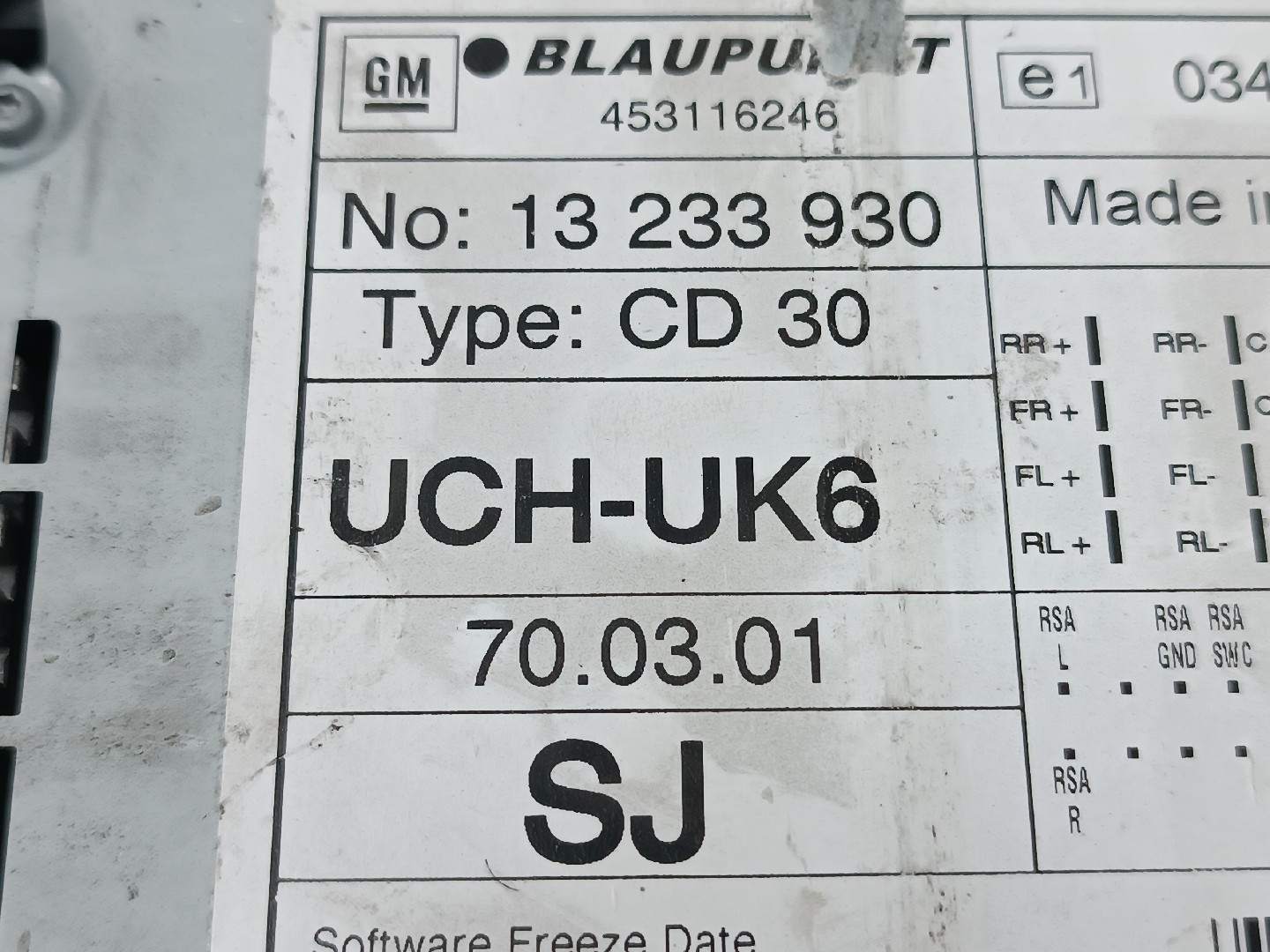 Auto-Rádio OPEL MERIVA A Veículo multiuso (X03) | 03 - 10 Imagem-1