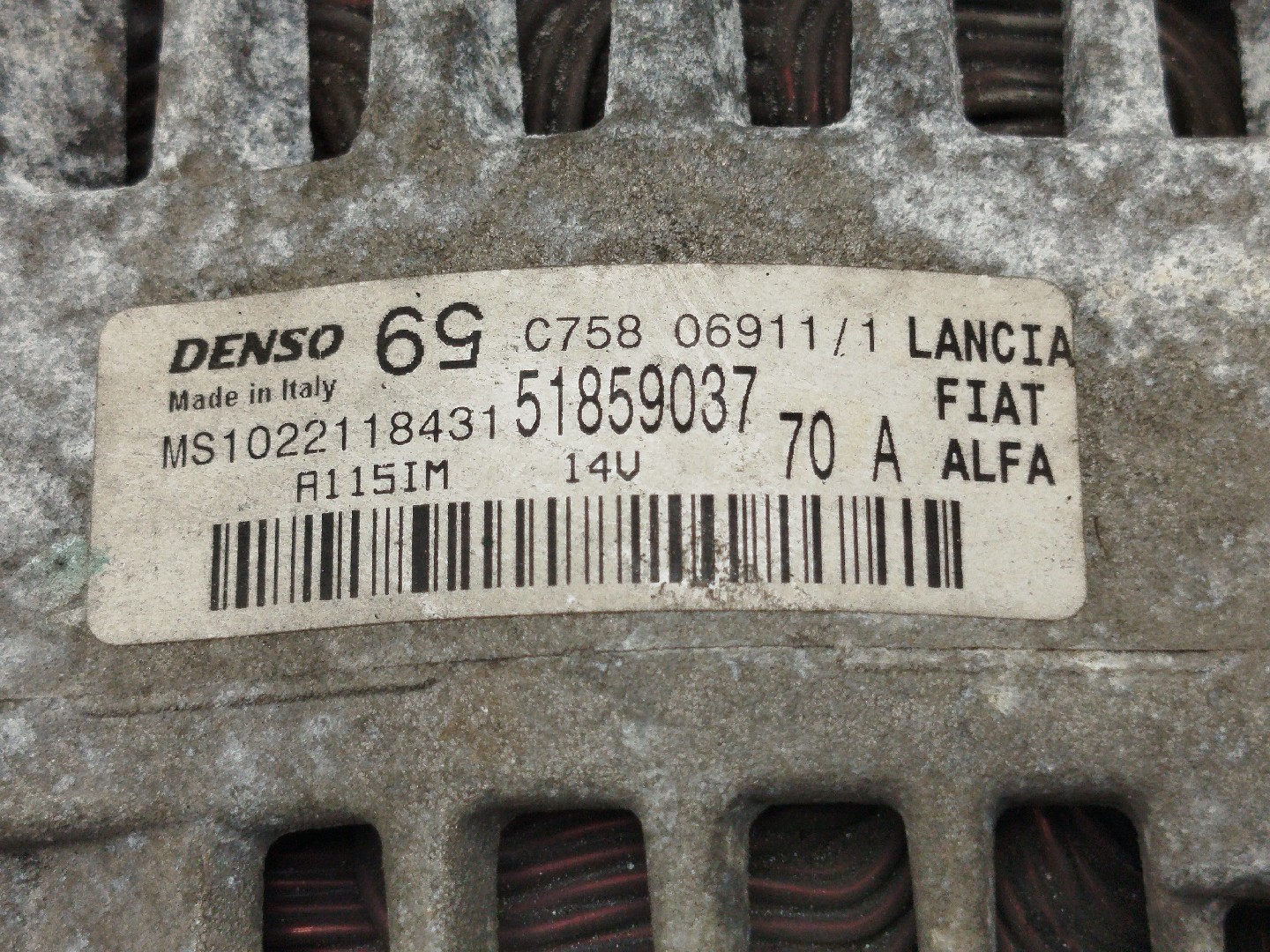 alternateur FIAT PUNTO EVO (199_) | 08 -  Imagem-1