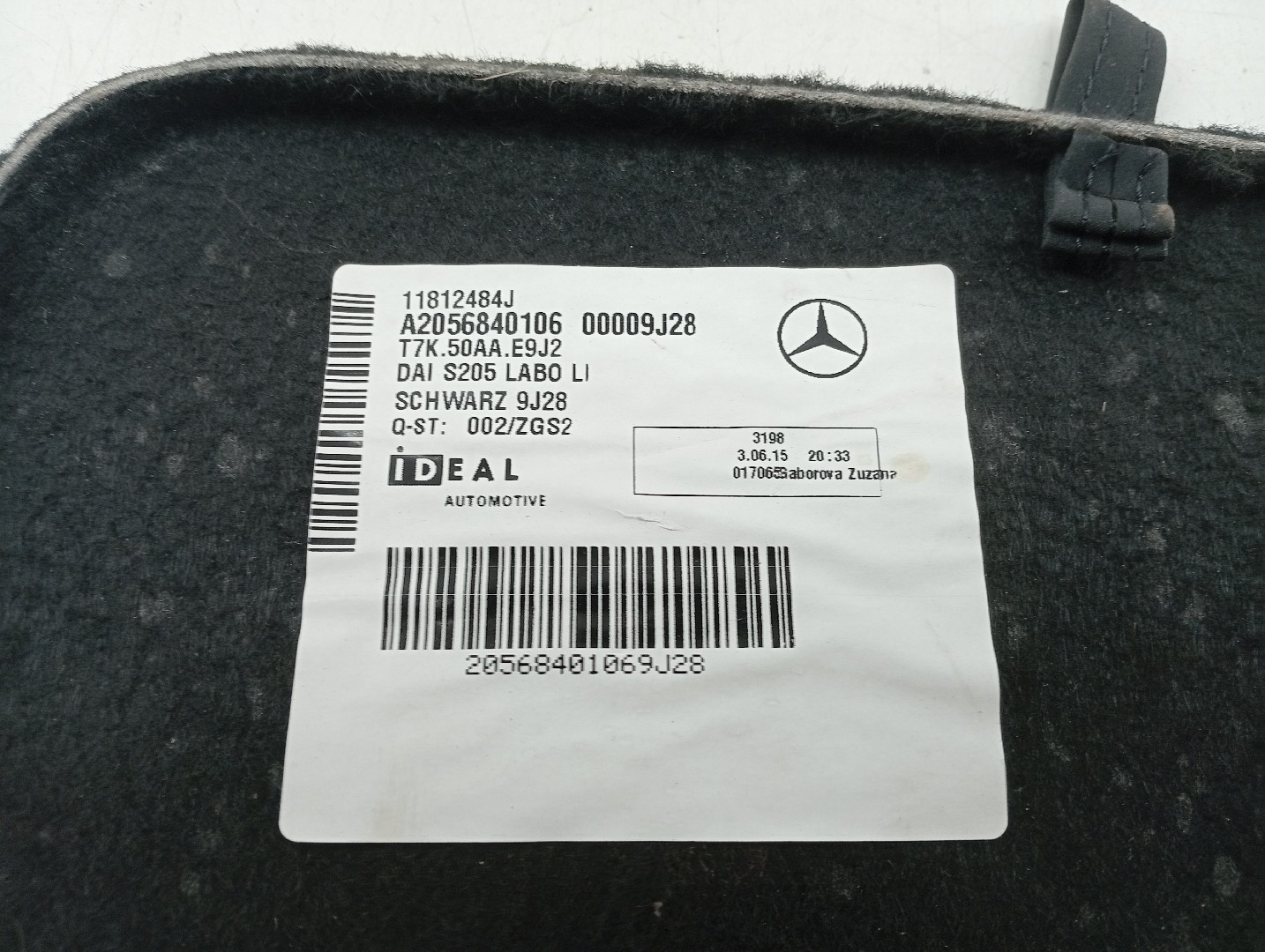 Acabamento de mala MERCEDES-BENZ C-CLASS (W205) | 13 -  Imagem-1