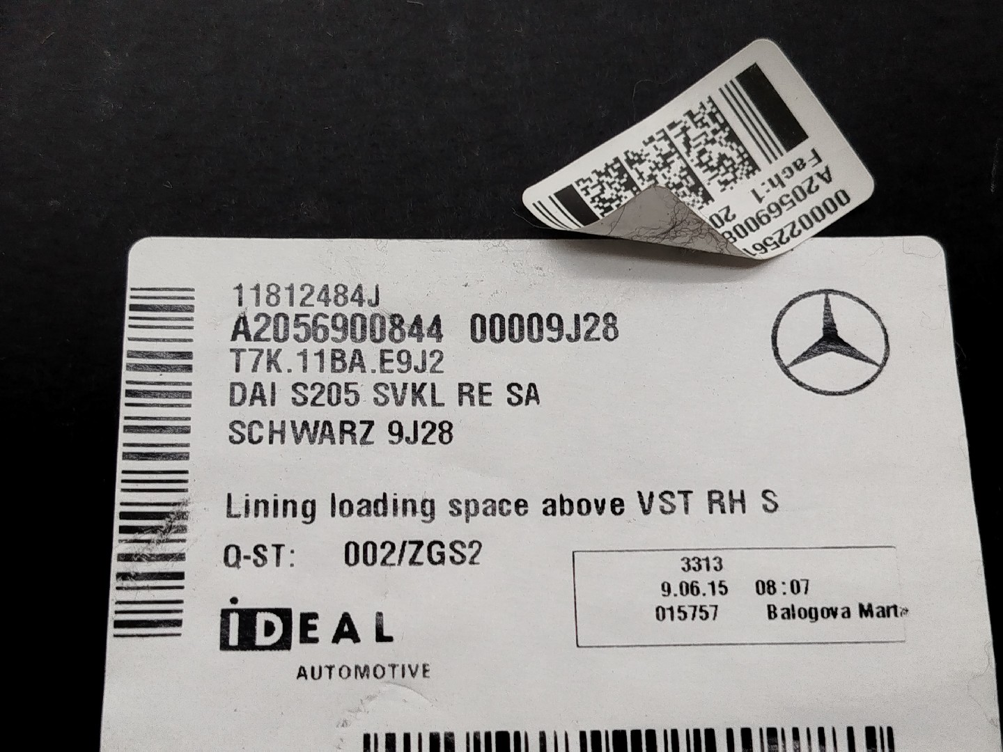 Acabamento de mala MERCEDES-BENZ C-CLASS (W205) | 13 -  Imagem-3