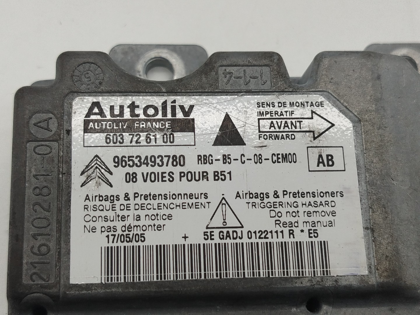 Centralina de Airbag CITROEN C4 I (LC_) | 04 - 13 Imagem-1