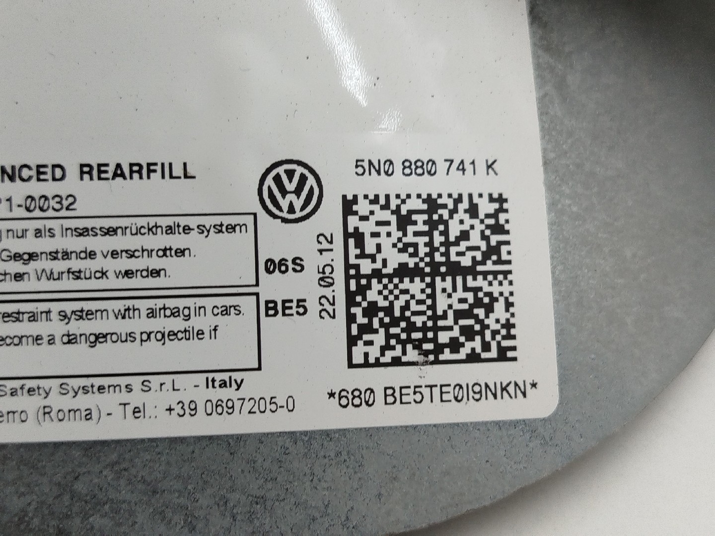 Airbag de cortina direito esquerdo VOLKSWAGEN TIGUAN (5N_) | 07 - 18 Imagem-2
