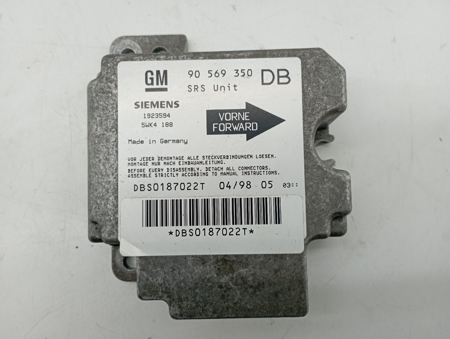 Centralina de Airbag OPEL VECTRA B Combi (J96) | 96 - 03