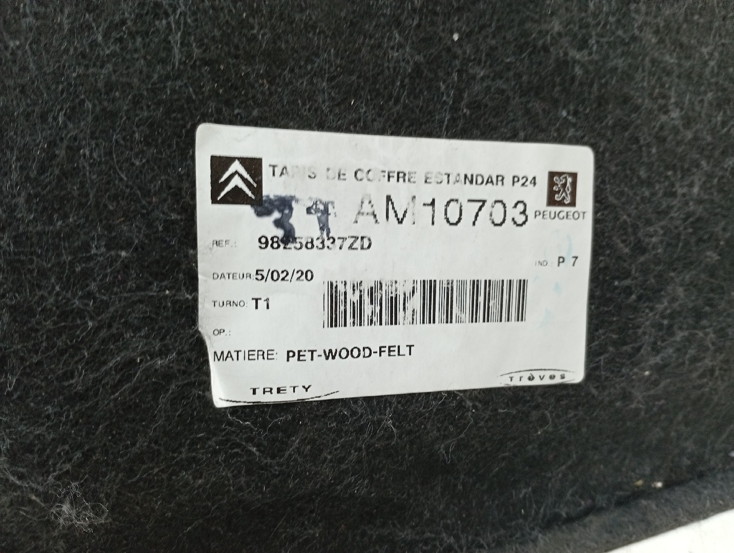 Forra de mala PEUGEOT 2008 II (U_) | 19 -  Imagem-1