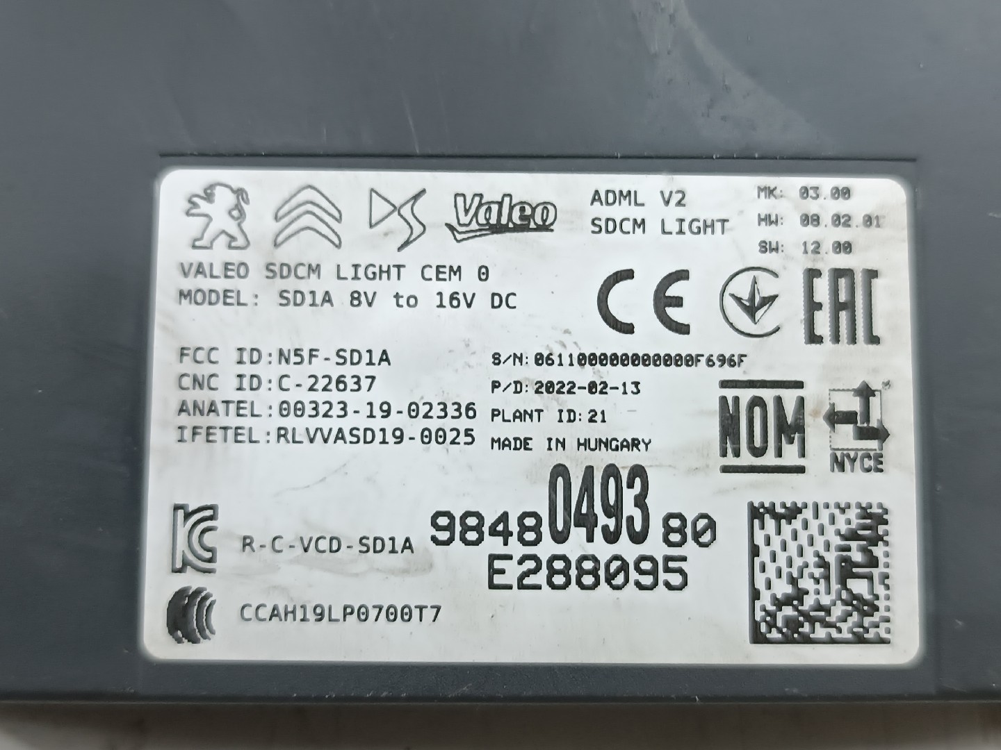 Light Module PEUGEOT 308 III Imagem-1