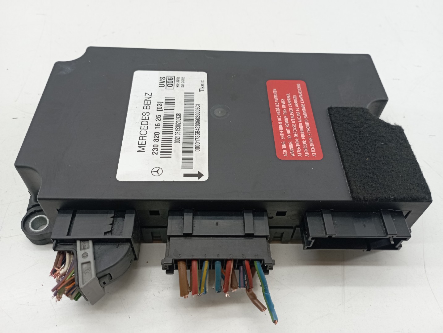 Unidade de control MERCEDES-BENZ SL (R230) | 01 - 12