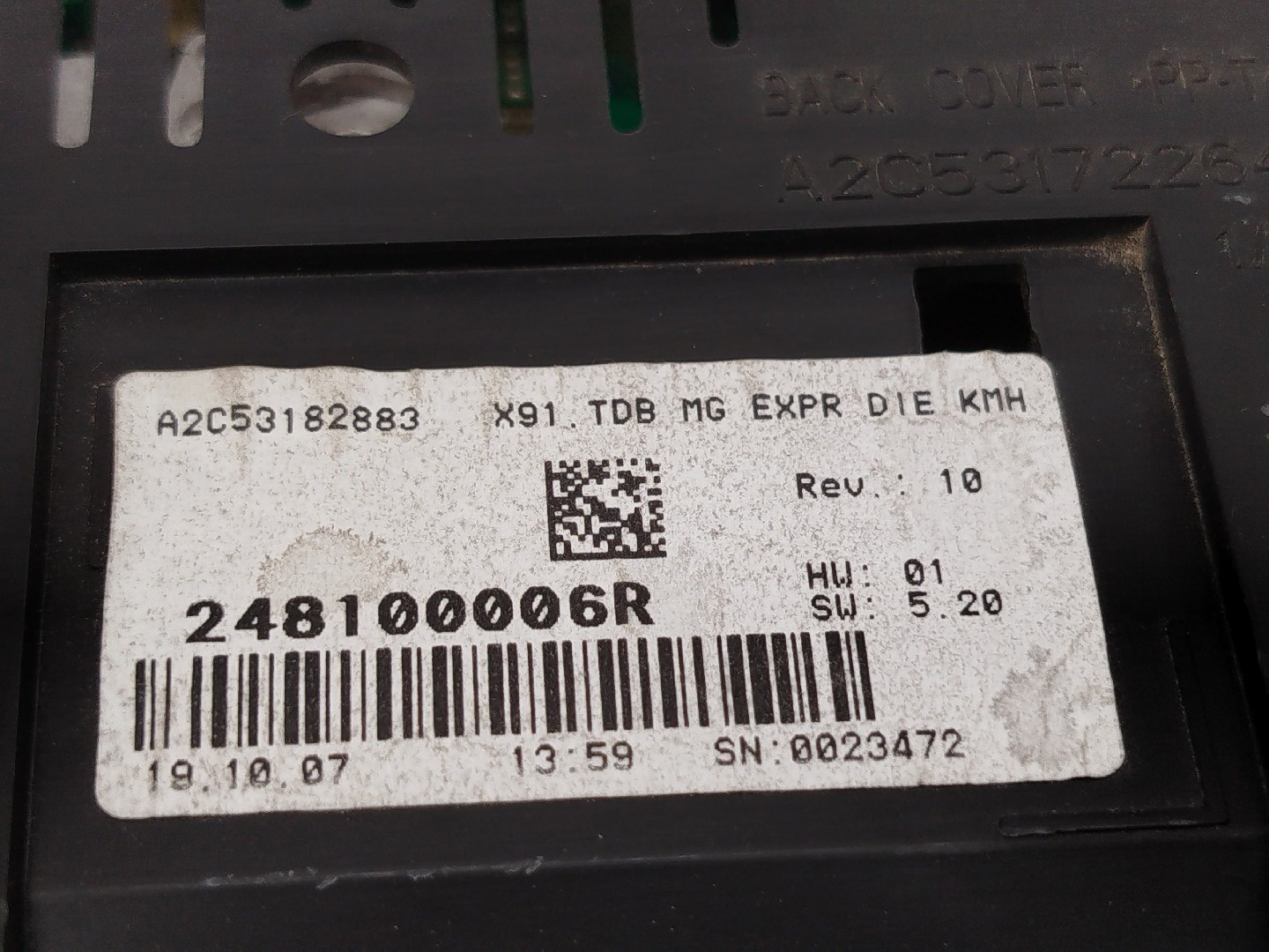 Quadrante RENAULT LAGUNA III (BT0/1) | 07 - 15 Imagem-3