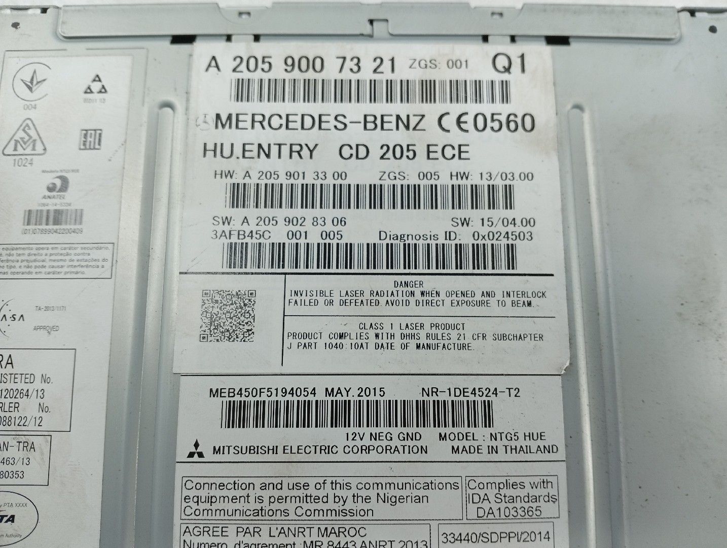 Auto-Rádio MERCEDES-BENZ C-CLASS (W205) | 13 -  Imagem-1