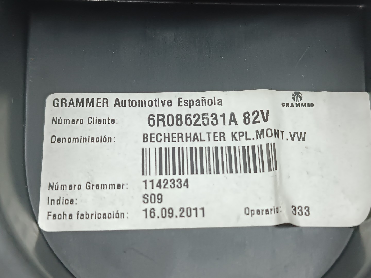 Suporte de copos VOLKSWAGEN POLO (6R1, 6C1) | 09 -  Imagem-2