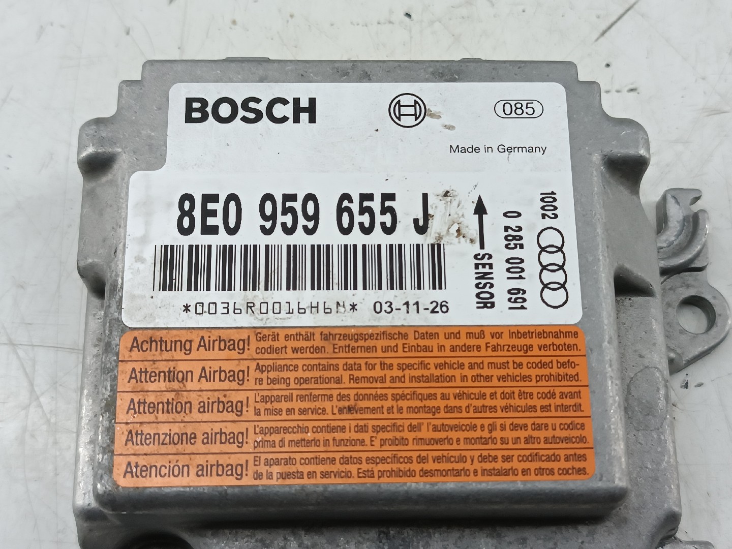 Centralina de Airbag AUDI A4 Avant (8E5, B6) | 00 - 05 Imagem-1