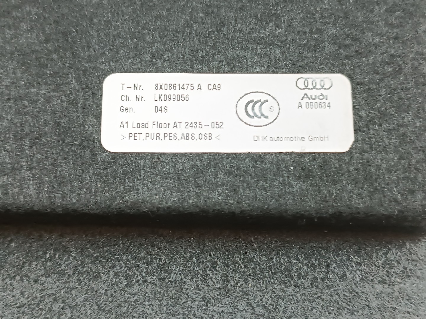 Cobertura inferior da mala AUDI A4 (8K2, B8) | 07 - 15 Imagem-1