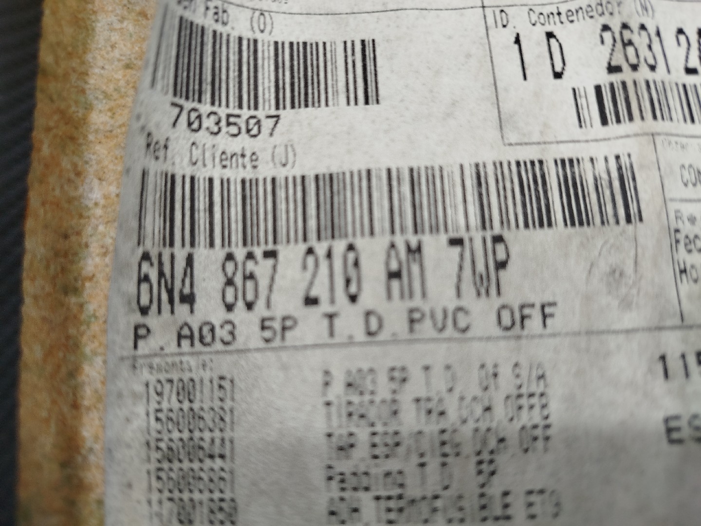 Quartela / forra Porta Tras Esquerdo VOLKSWAGEN POLO (6N2) | 99 - 01 Imagem-4