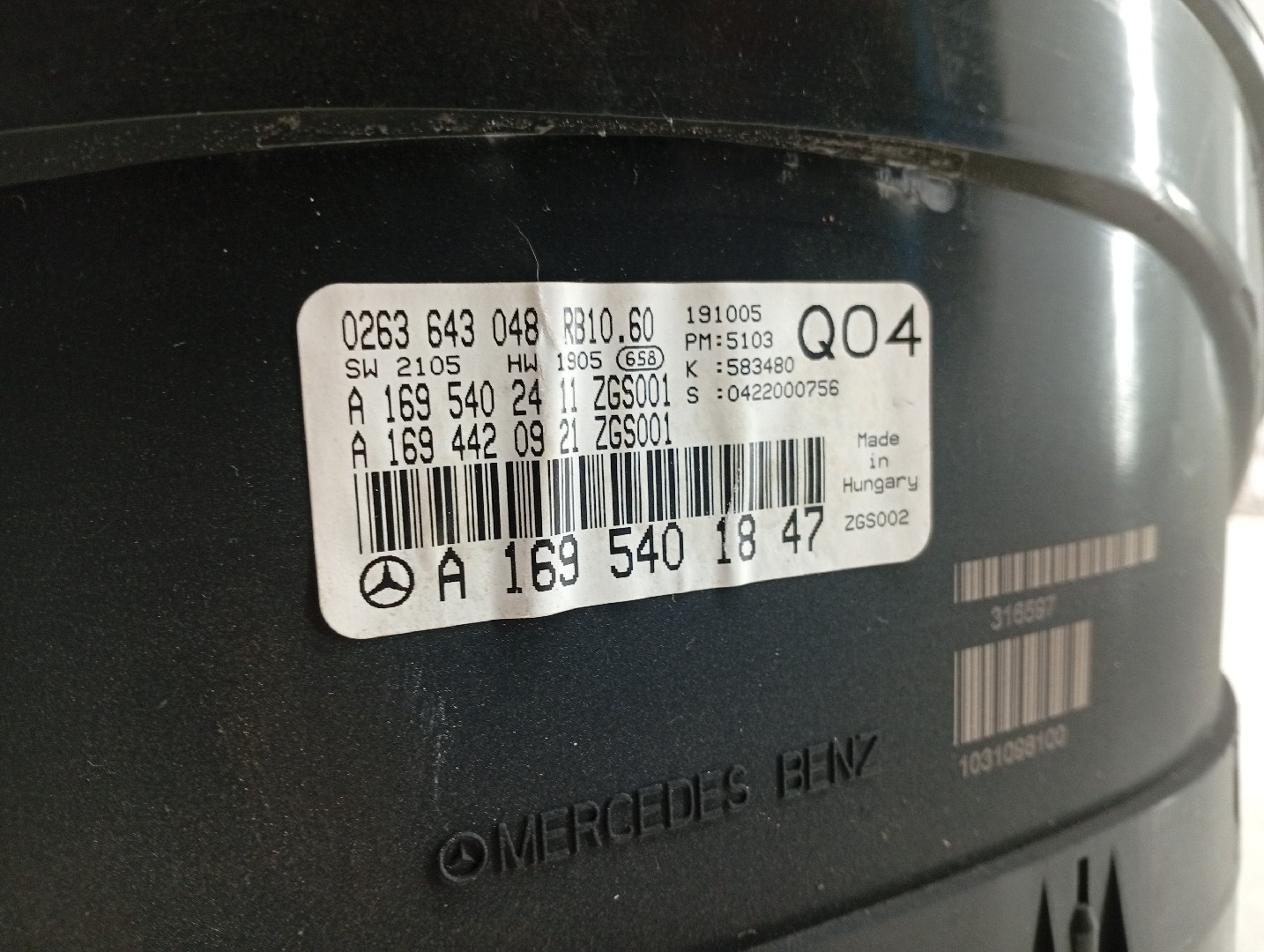 Quadrante MERCEDES-BENZ A-CLASS (W169) | 04 - 12 Imagem-3