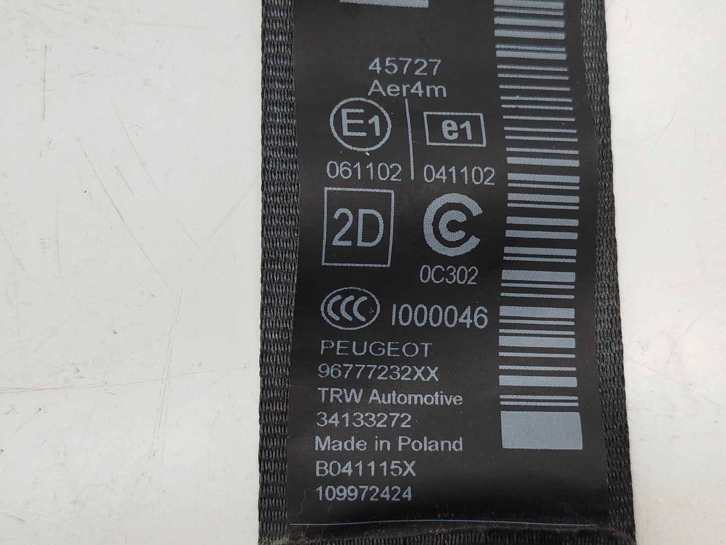 Cinto Traseiro Direito PEUGEOT 308 SW II | 14 -  Imagem-1