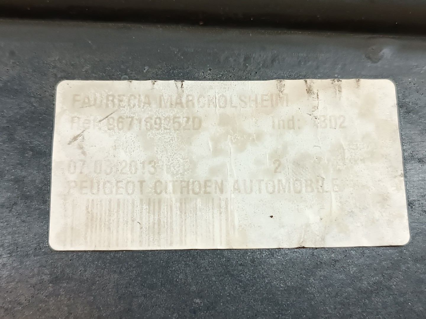 Cobertura inferior da mala CITROEN DS5 | 11 - 15 Imagem-1