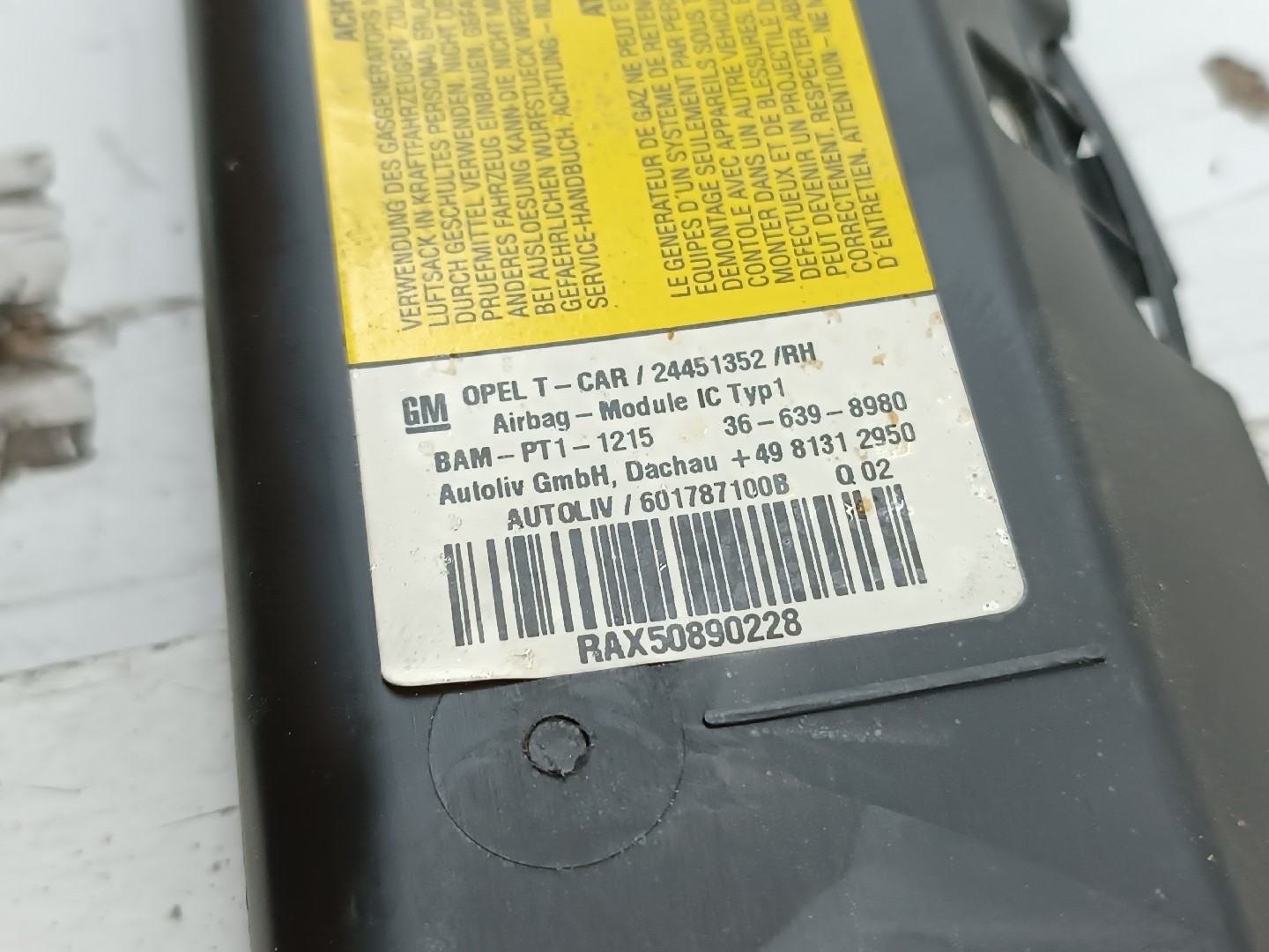 Airbag de cortina direito esquerdo OPEL ASTRA H GTC (A04) | 05 - 10 Imagem-3