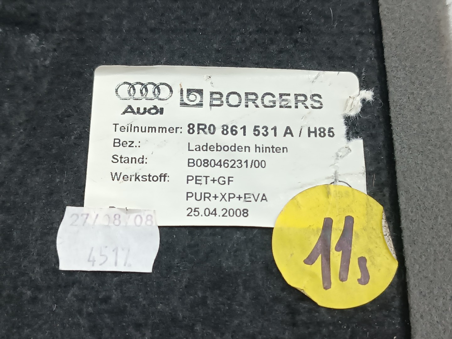 Forra chão da Mala AUDI Q5 (8RB) | 08 - 17 Imagem-1