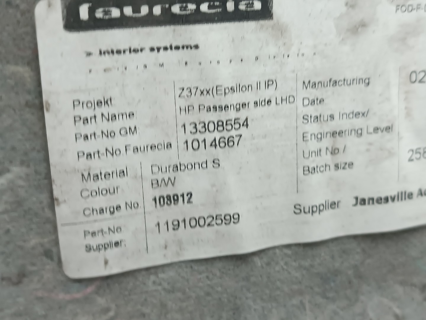 Porta luvas OPEL INSIGNIA A (G09) | 08 - 17 Imagem-2