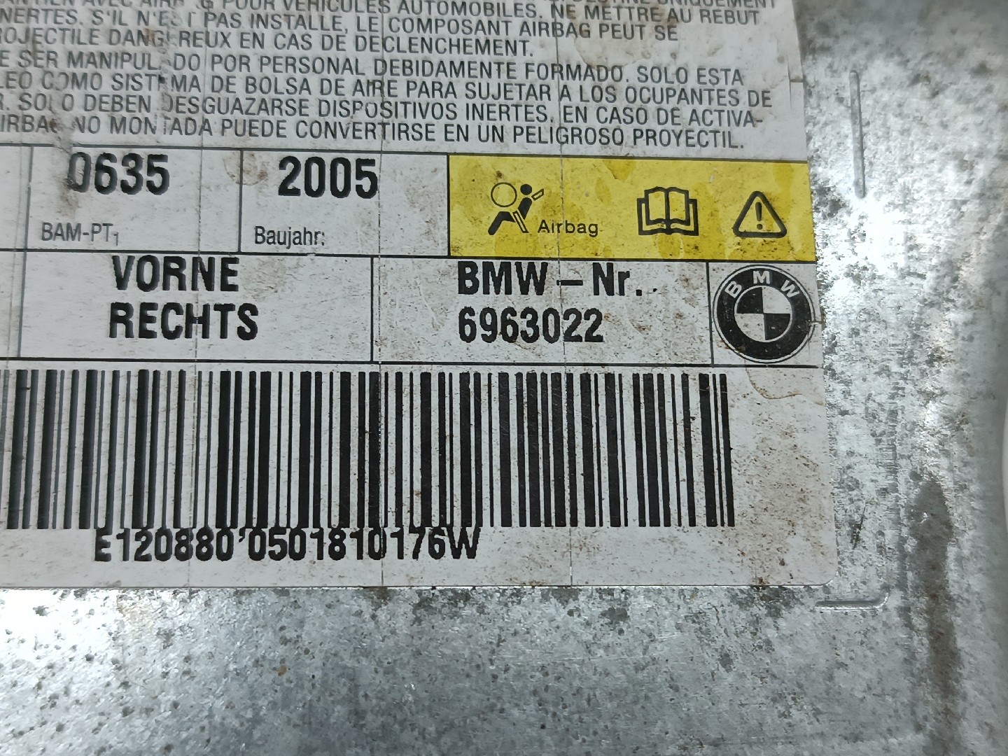 Airbag Banco Direito BMW 5 Touring (E61) | 04 - 10 Imagem-2