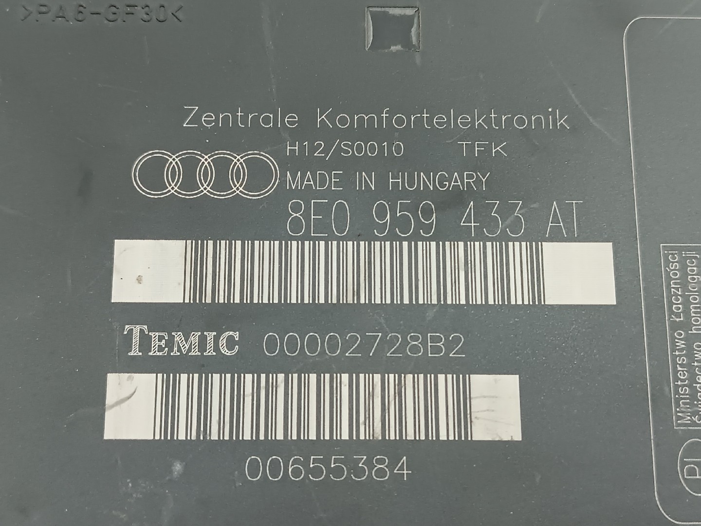 Módulo Confort AUDI A4 (8E2, B6) | 00 - 05 Imagem-2