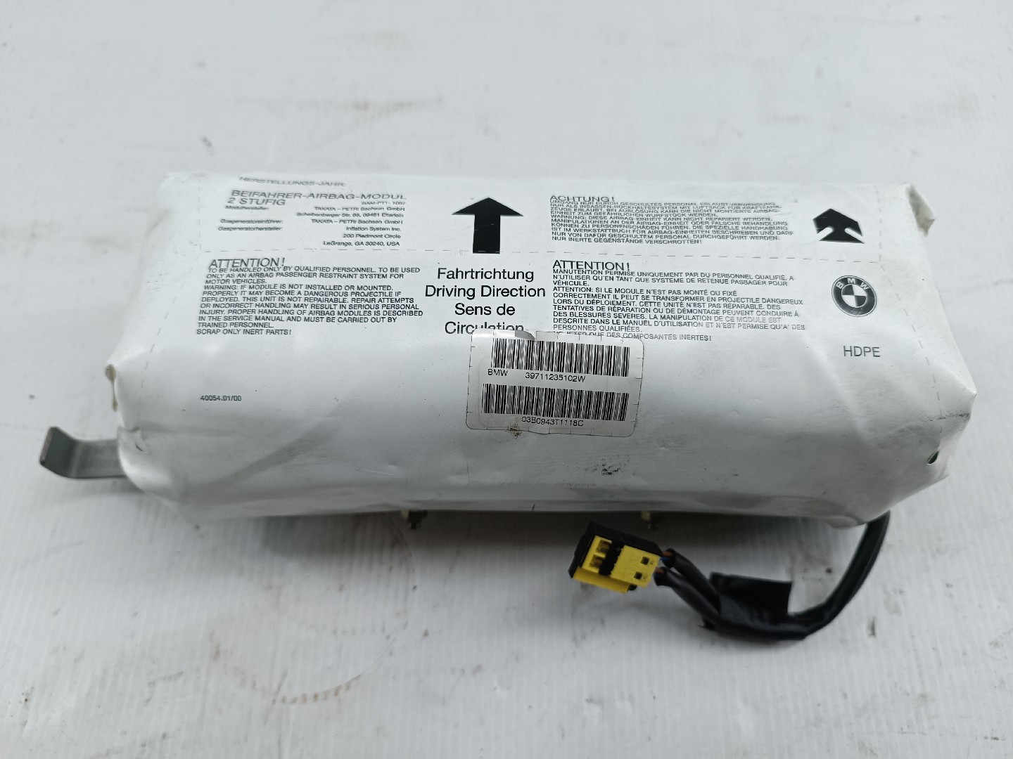 Airbag Passageiro BMW 3 (E46) | 97 - 05