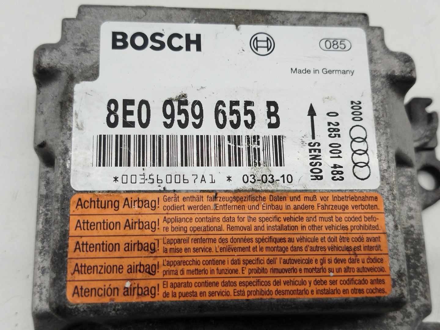 Centralina de Airbag AUDI A4 Avant (8E5, B6) | 00 - 05 Imagem-1