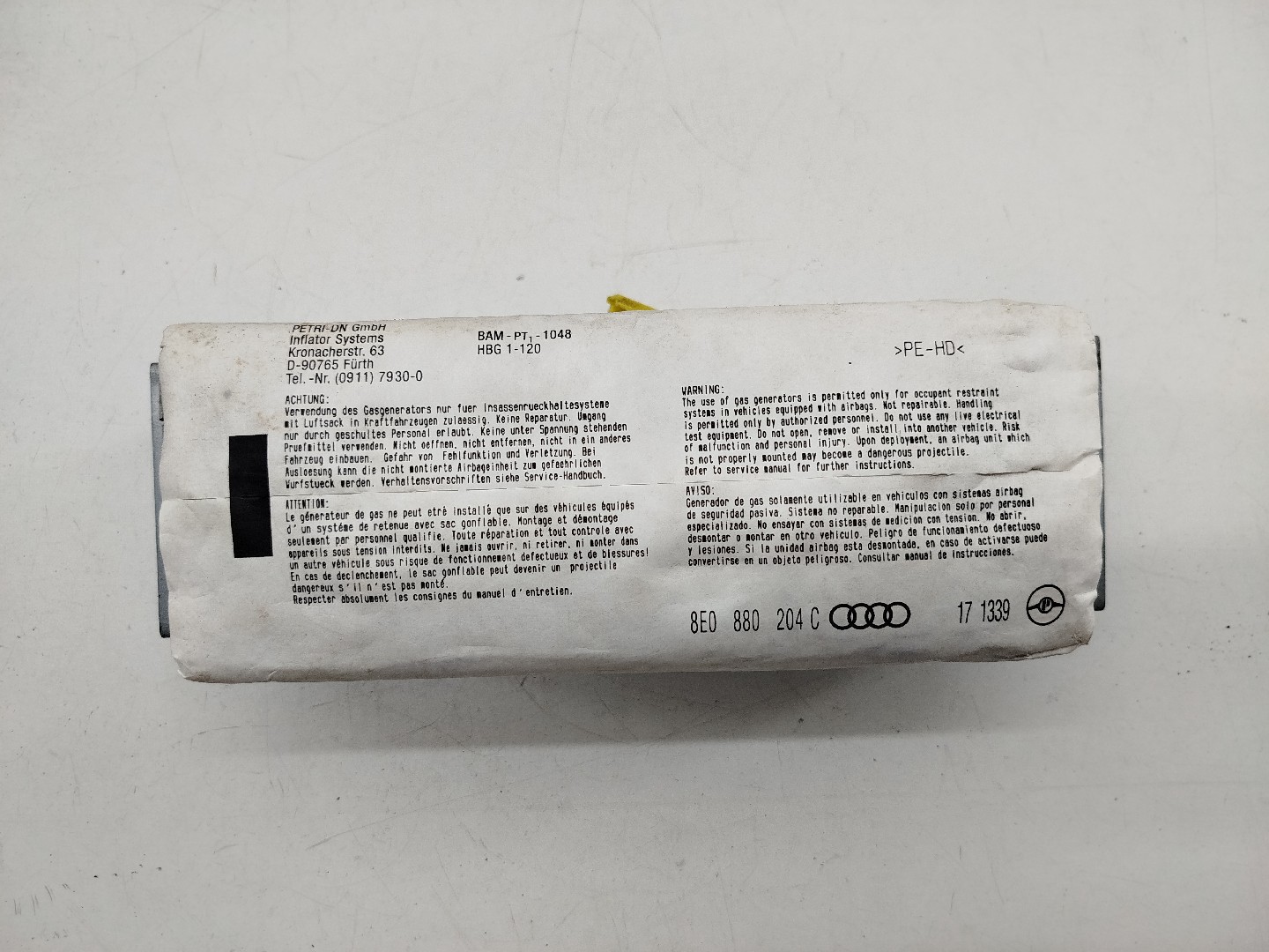Airbag Passageiro AUDI A4 (8E2, B6) | 00 - 05